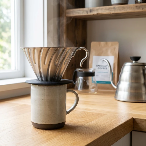 V60 Metal Dripper 02 / Sølv - Hario VDMR-02-HSV by Hario color Sort