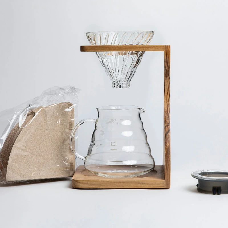 V60 Oliventræ Stand-sæt - Hario VSS-1206-OV by Hario color Sort