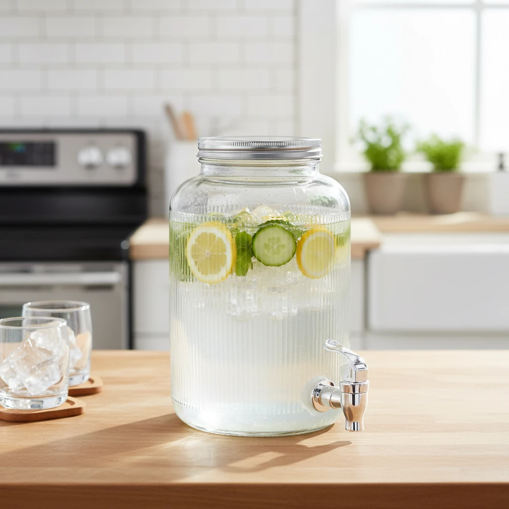 Drikkedispenser glas 4 liter CD4100370 by Koop color Sort