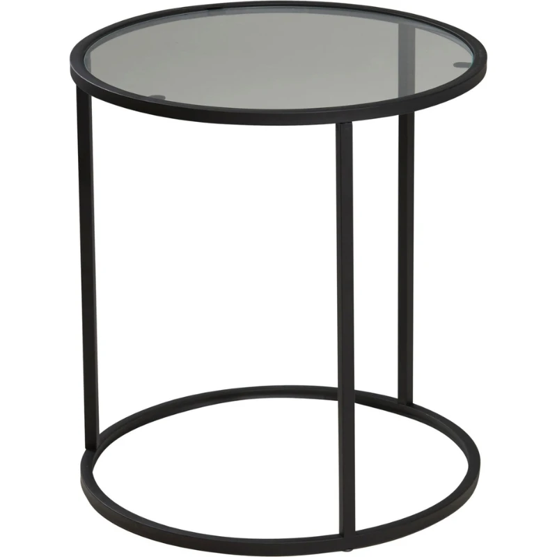 Sidebord sæt af 2 i glas og metal DD1001530 by Koop color Sort