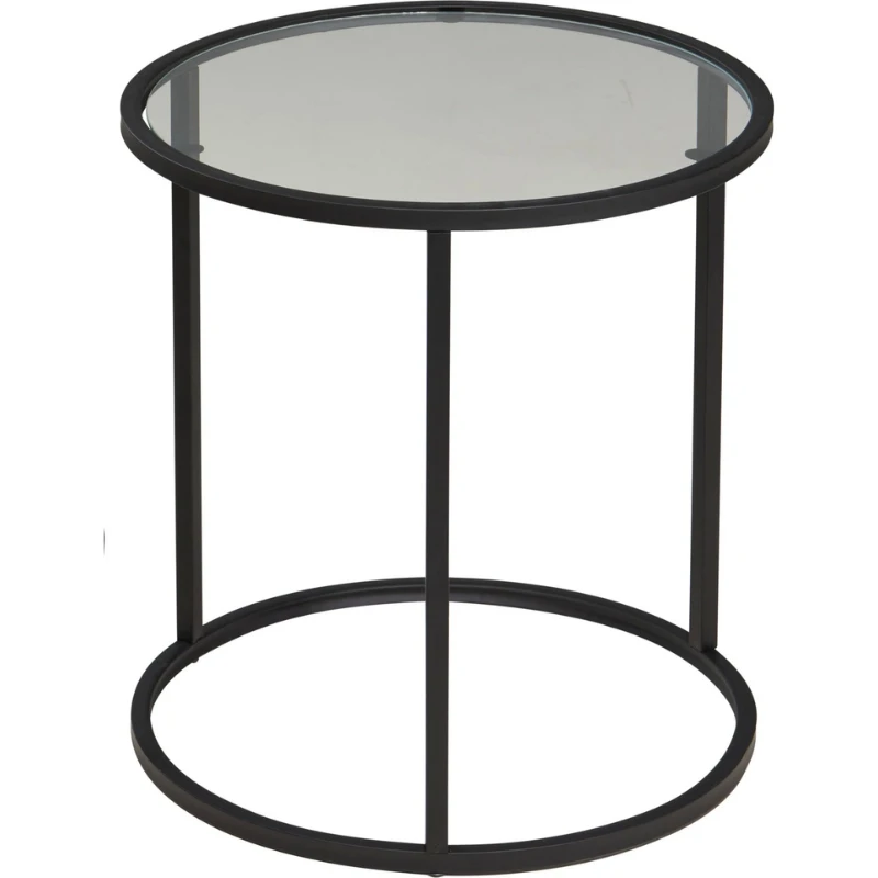 Sidebord sæt af 2 i glas og metal DD1001530 by Koop color Sort