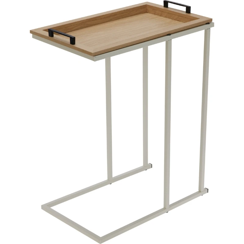 Sidebord råhvid ramme MDF 40x40x65 cm NB1510510 by Koop color Sort