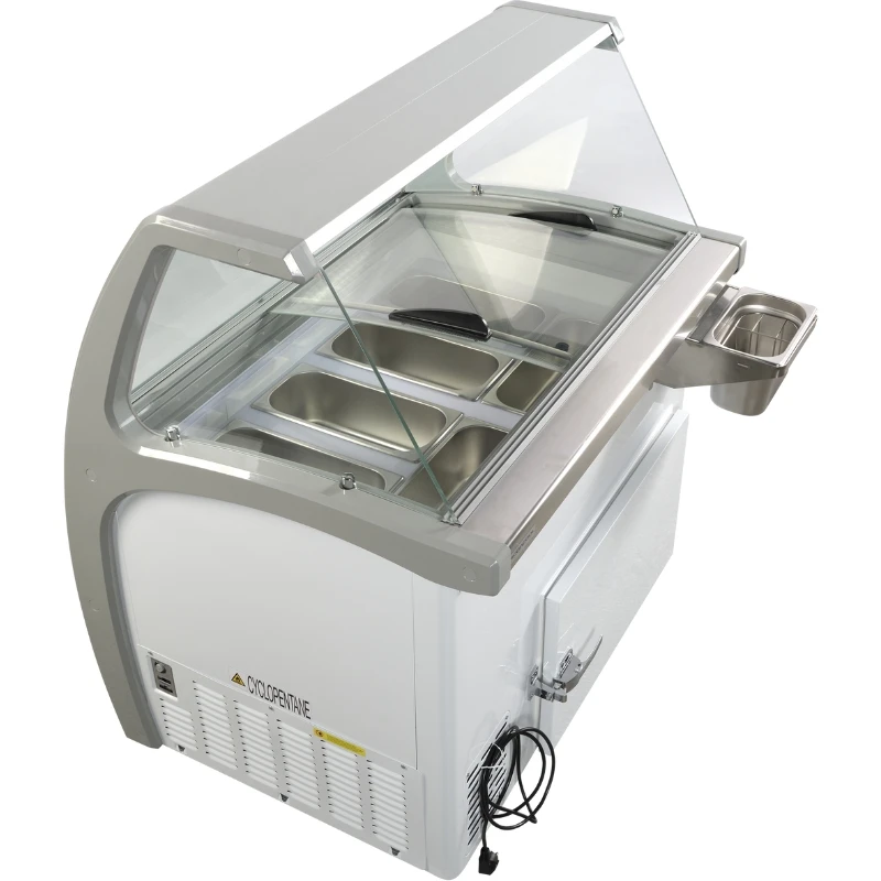 Display isdisk med plads til 6 iskantiner - SIC6WB - Scandomestic 23424510000SIC6WB by Scandomestic color Sort