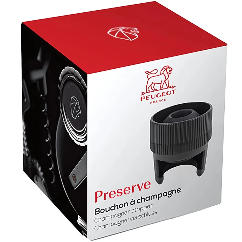 Peugeot Preserve mousserende vinstopper dobbelt funktion 210878 by Peugeot color Carbon