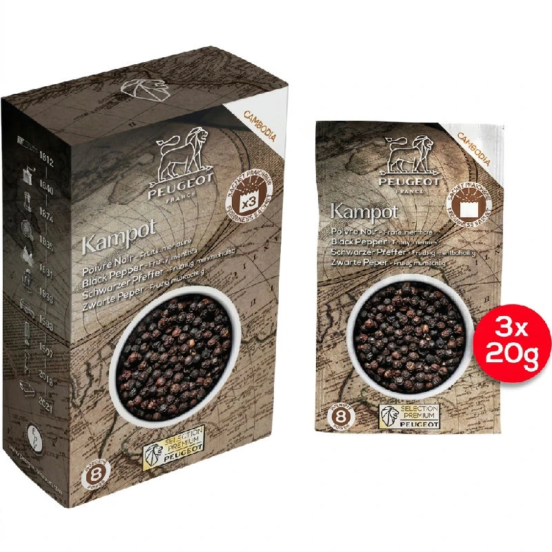Peugeot Kampot Sort Peber 60g 42462 by Peugeot color Sort