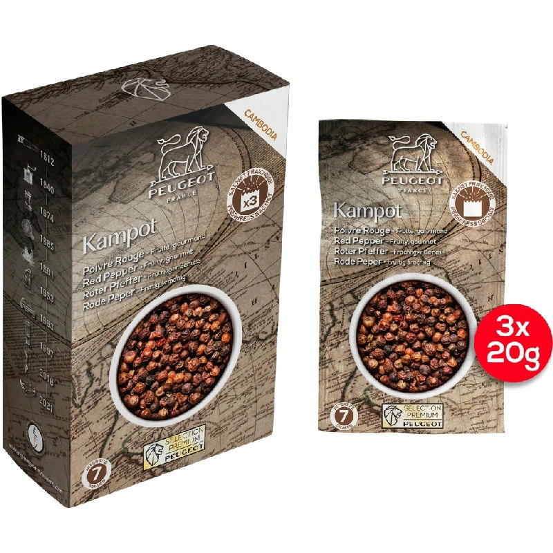 Peugeot Kampot Rød Peber 60g 42479 by Peugeot color Sort