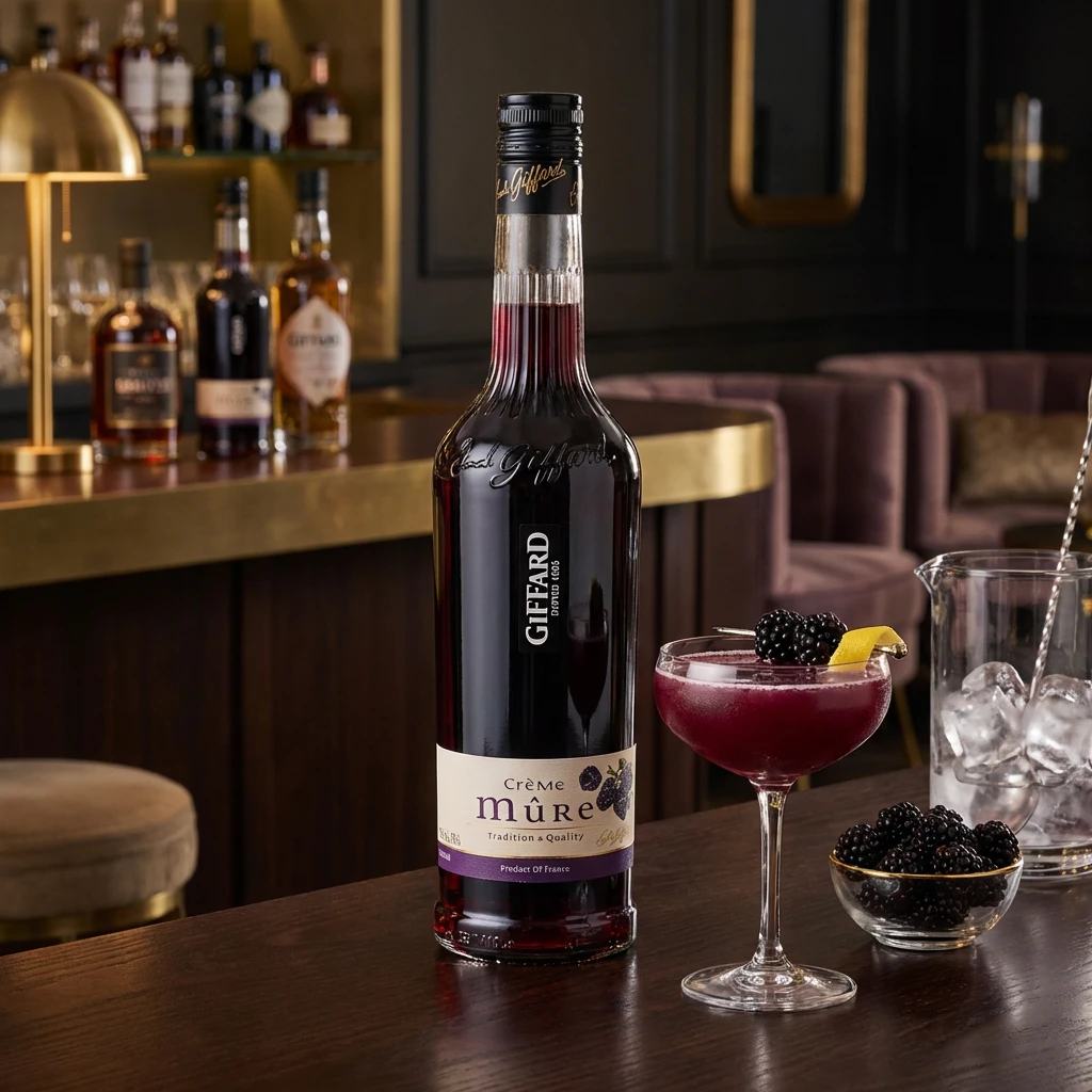 Giffard Liqueur Creme de Mure / Brombær FL 70 63245 by GIFFARD color Sort