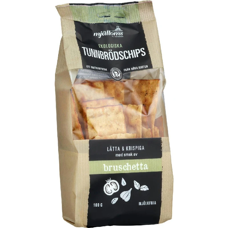 Øko Tyndbrødschips Bruschetta 100g 14031 by Deli Drengene color Sort