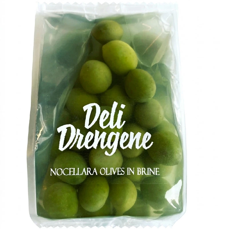 Grønne Nocellara Oliven Hele 200g 2161 by Deli Drengene color Sort