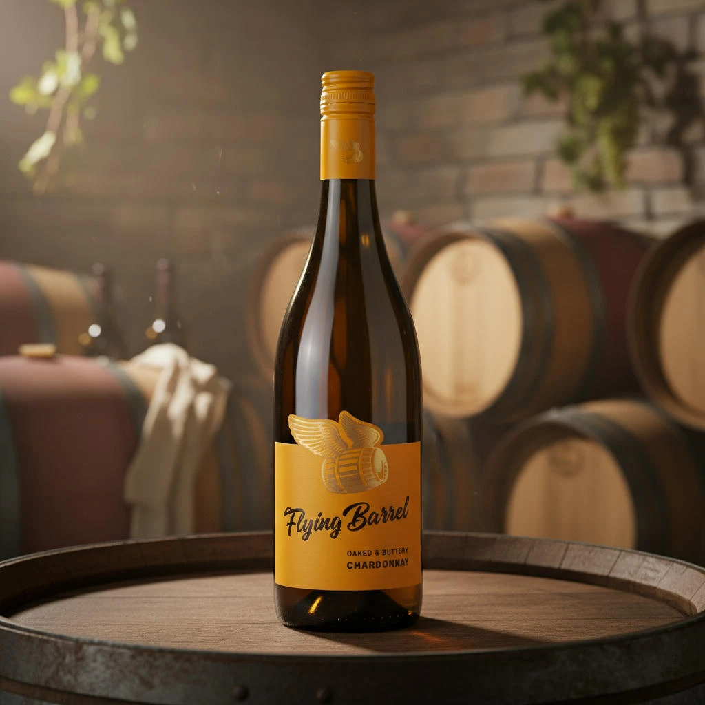Chardonnay Oaked and Buttery 0,75 L – Flying Barrel 24010 by Flying Barrel color Sort