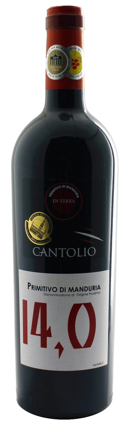 Primitivo di Manduria DOP Terra 14 % 0,75 L – Cantolio 25408 by Cantolio color Sort