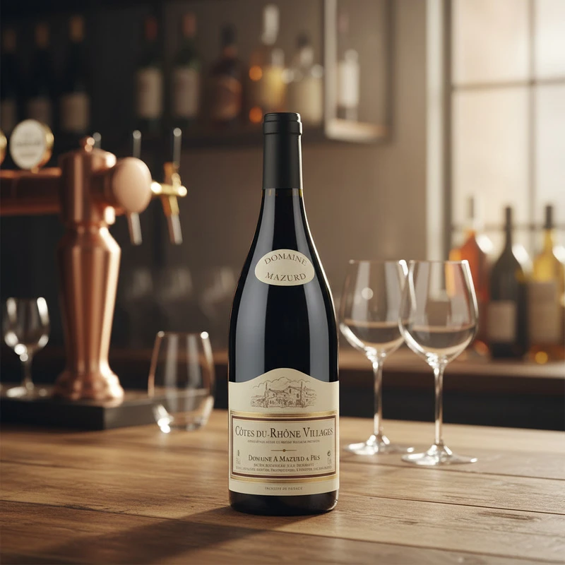 Côtes du Rhône Villages 0,75 L – Domaine Mazurd 25900 by Domaine Mazurd color Sort