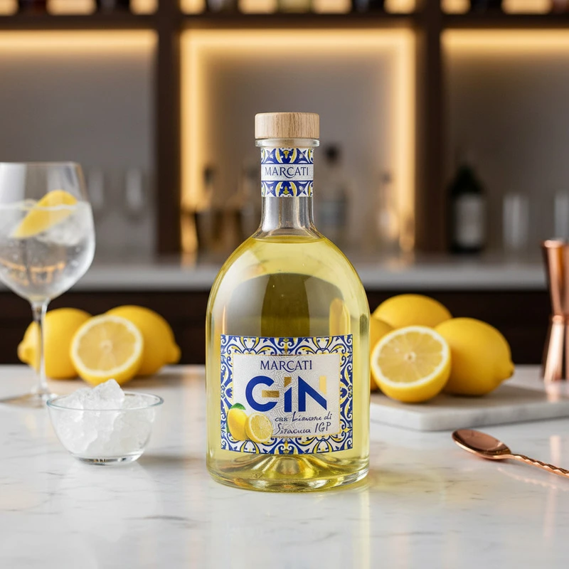 Gin Limone Sicilia IGP 42 % 0,70 L – Marcarti 26932 by Marcarti color Sort