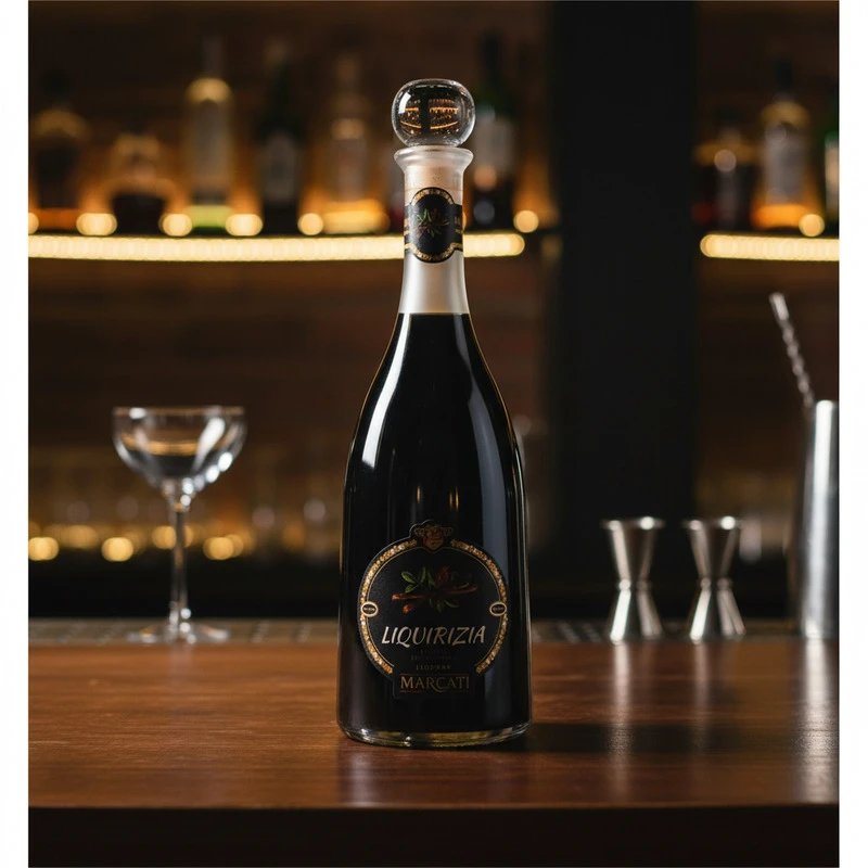 Lakridslikør Liquirizia 25 % 0,70 L – Marcarti 26955 by Marcarti color Sort