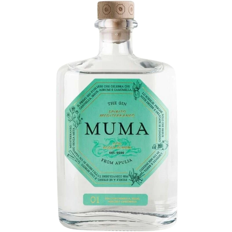 Gin con Acqua di Mare 41,8 % 0,50 L – Muma 26970 by Muma color Sort