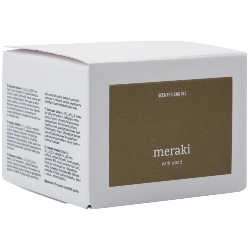 Meraki Duftlys, Dark wood, Brun Stor 366650305 by Meraki color Brun
