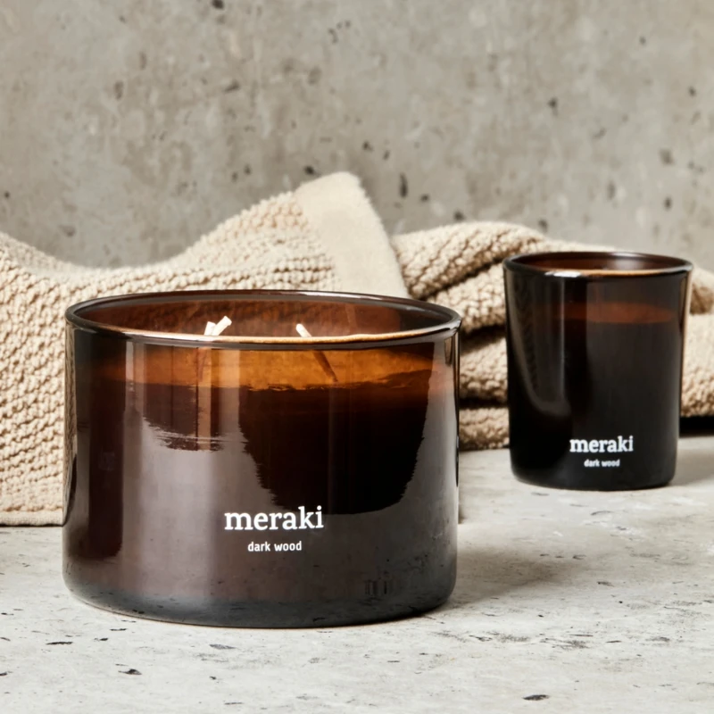 Meraki Duftlys, Dark wood, Brun Stor 366650305 by Meraki color Brun