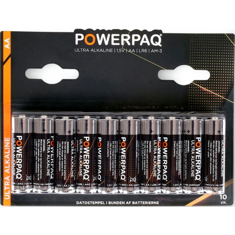 Batterier | Ultra alkaline AA | PowerPaq 12927AG by PowerPaq color Sort/guld