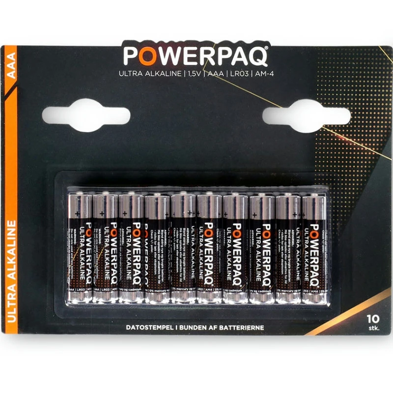 PowerPaq Ultra Alkaline AAA batterier 12928AG by PowerPaq color Sort/guld