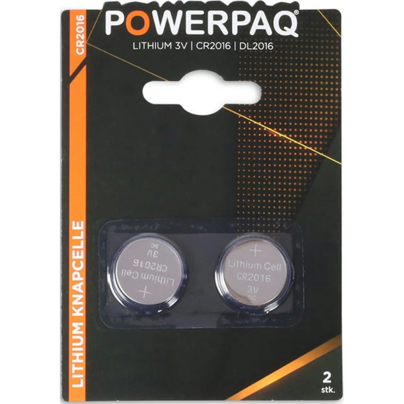 PowerPaq Lithium CR2016 Batterier 12935AG by PowerPaq color Sølv