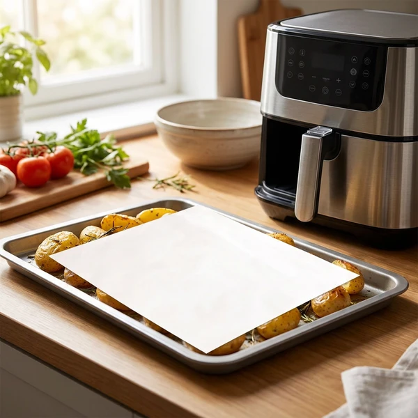 Bage-/stegepapir, kvadratisk | Genanvendeligt 13719AG by Airfryer color Beige/Natur