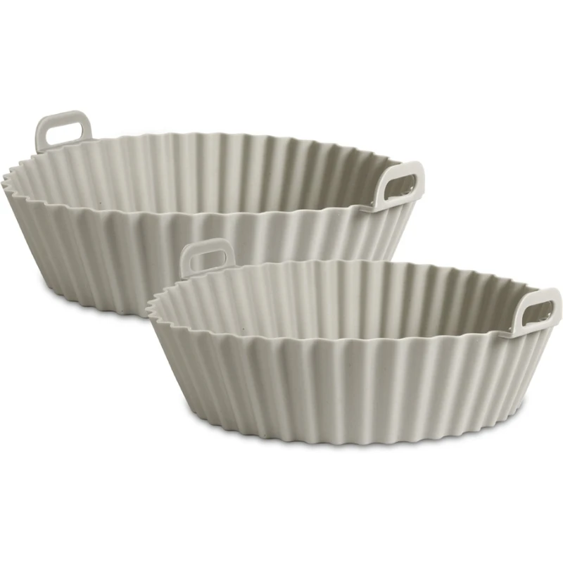 Silikoneforme, runde | 2 stk. | Ø16+Ø20 cm 13720AG by Airfryer color Grå