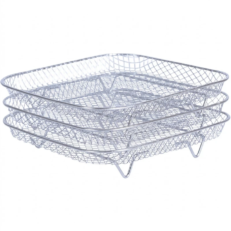 Rack til Airfryer | 3-lags rist | Kvadratisk 14360AG by Airfryer color Sølv/Metal