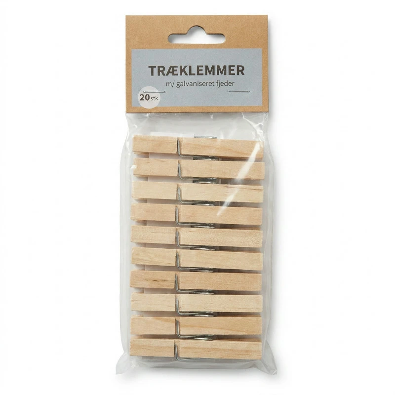 Tøjklemmer i træ, 20 stk. | CC Hansen 1723AG by CC Hansen color Assorteret