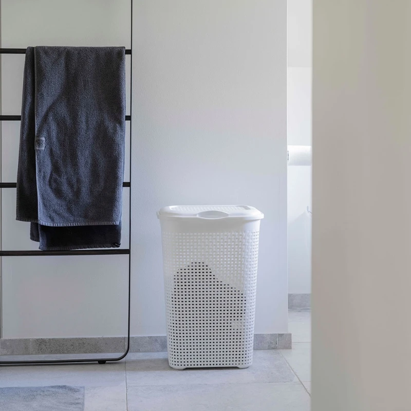Rattan Vasketøjskurv Hvid | Plast1 175006AG by Plast1 color Hvid