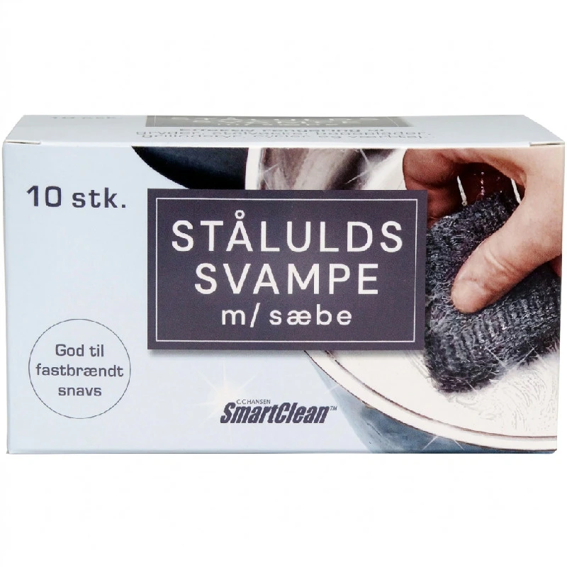 Ståluldssvampe med sæbe | 10 stk./pk. | CC Hansen 3646AG by CC Hansen color Assorteret