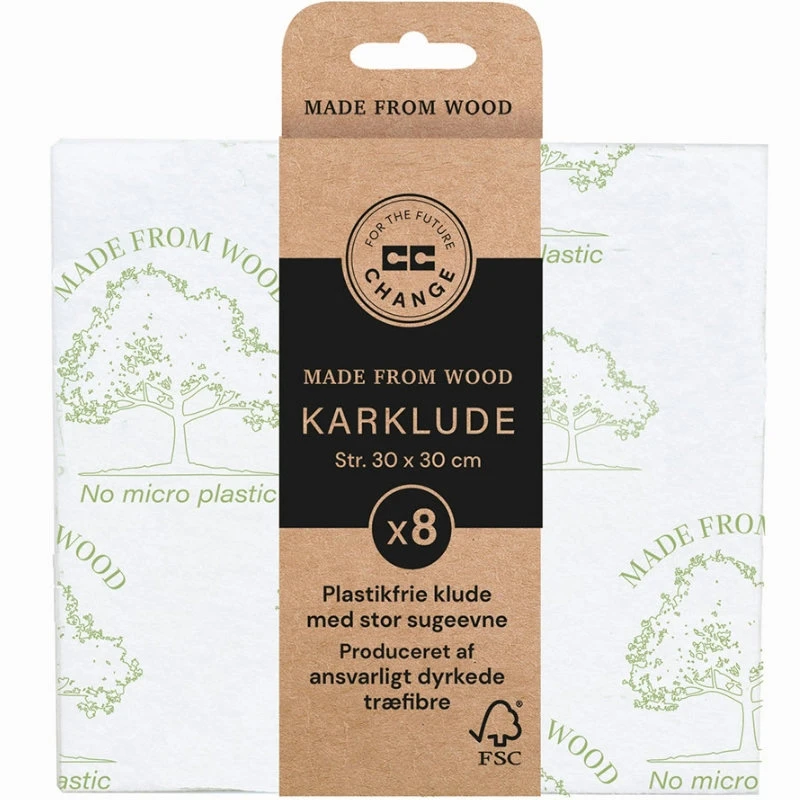 Karklud, plastfri 30x30 cm | 8 stk. | CC Hansen 4035AG by CC Hansen color Sort