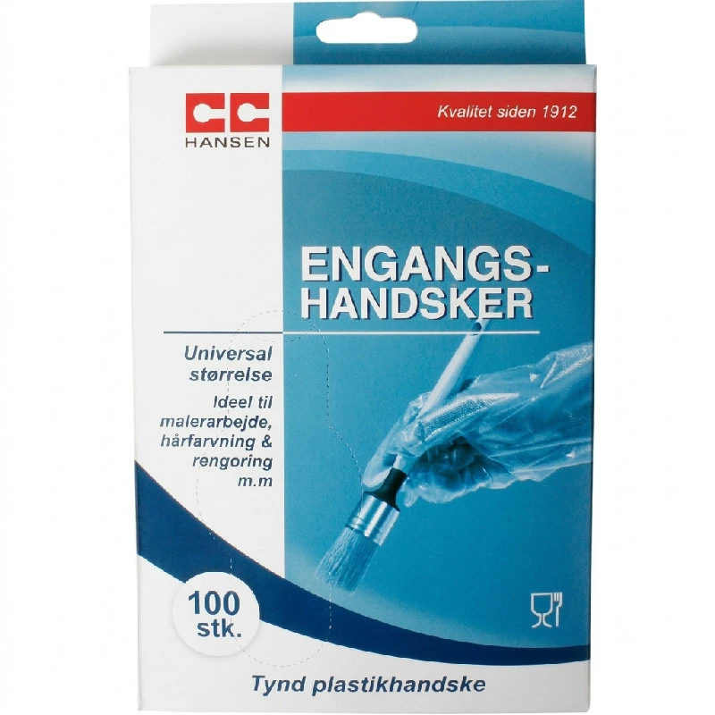 Engangshandsker i plastik 100 stk. CC Hansen 4730AG by CC Hansen color Sort