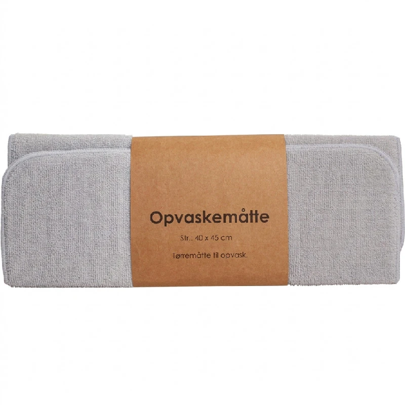 Opvaskemåtte i mikrofiber 40x45 cm - Grå 4001AG by Diverse color Assorteret