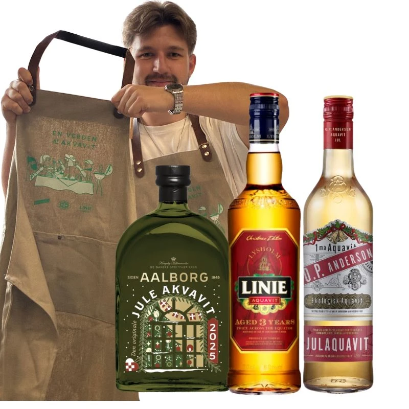 Aalborg Akvavit Julepakken m. forklæde - LIMITED Bundle121 by Bundle color Sort