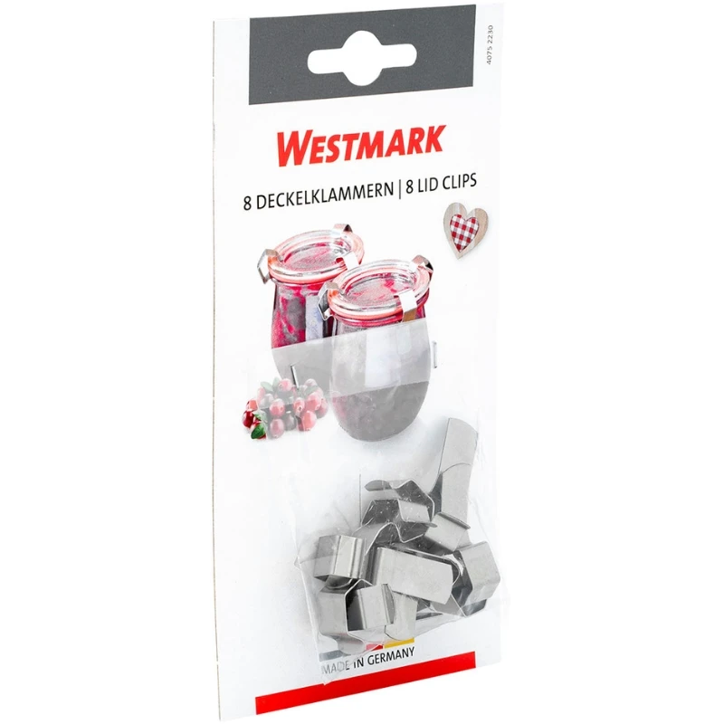 Westmark klammer til Weck sylteglas – 8 stk. 40752230AG by Royal Series color Sort