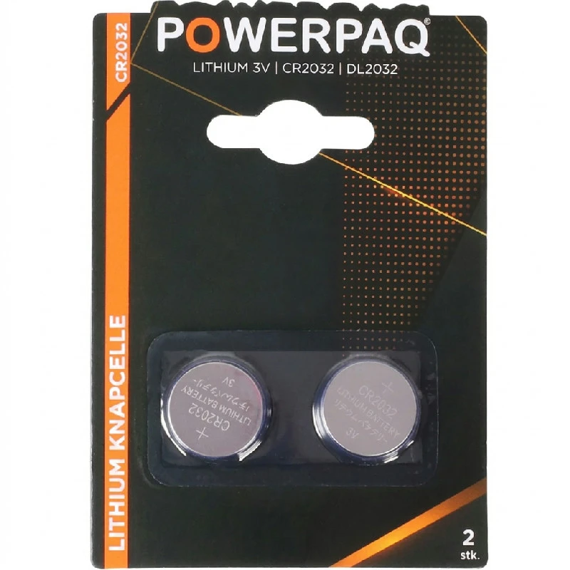Batterier Lithium CR2032 2 stk. | PowerPaq 12937AG by PowerPaq color Sølv