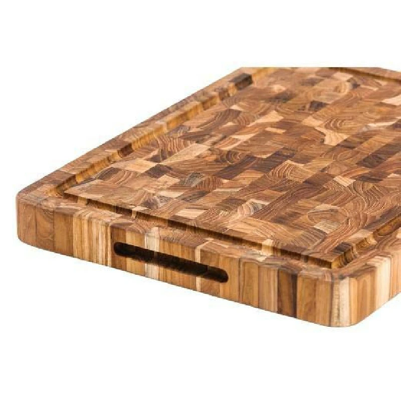 Teak Haus slagterblok skære- og udskæringsbræt 42 x 30,5 x 3,8 cm TH311 by Teak Haus color Sort