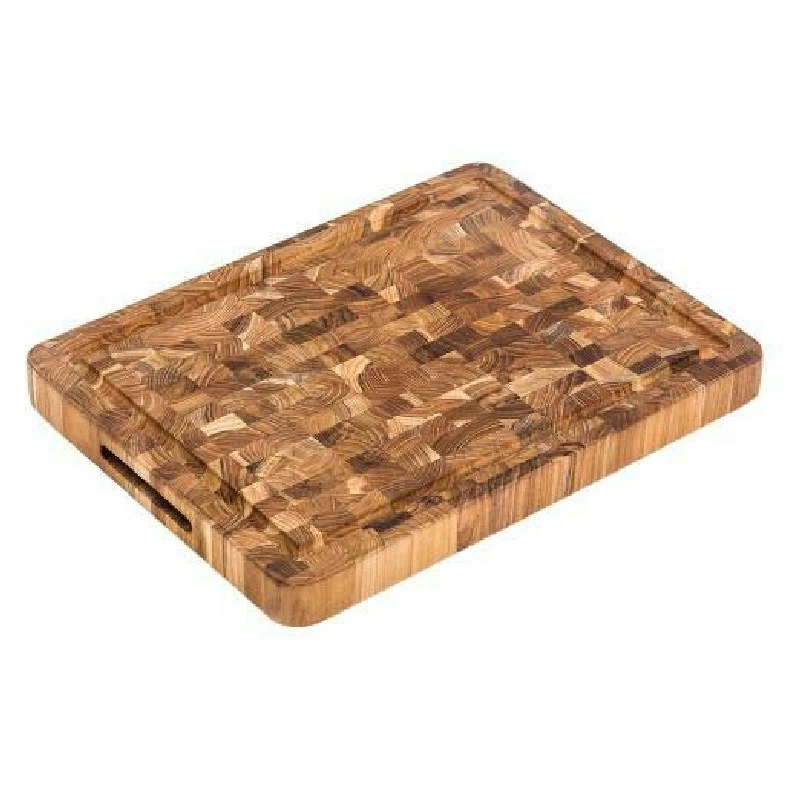 Teak Haus slagterblok skære- og udskæringsbræt 42 x 30,5 x 3,8 cm TH311 by Teak Haus color Sort