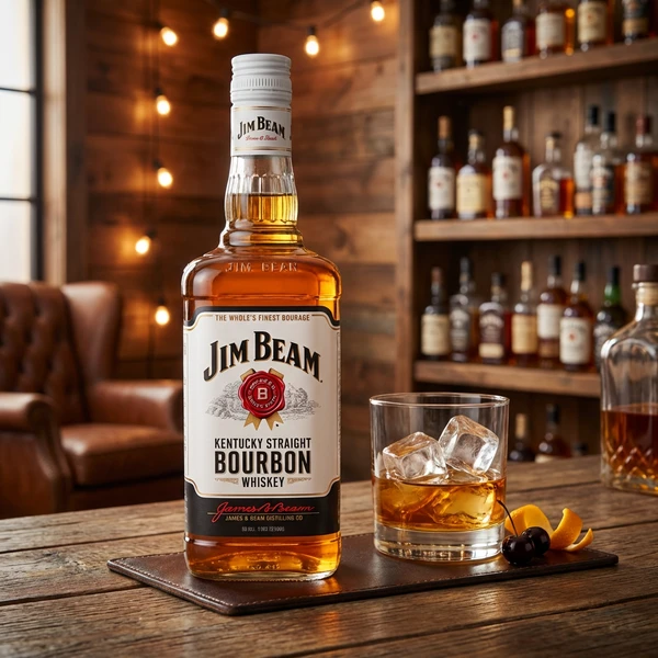 Jim Beam White Label Bourbon* FL 100 58080 by JIMBEAM color Sort