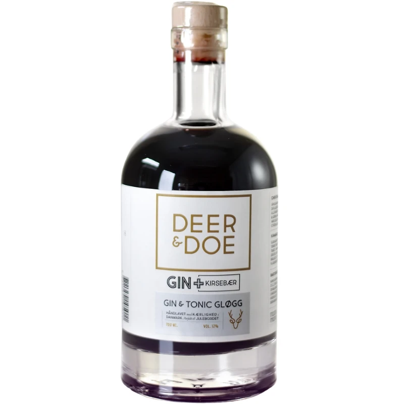 Deer&Doe Gin & Tonic Gløgg med kirsebær og krydderier 70cl 10501  color Sort