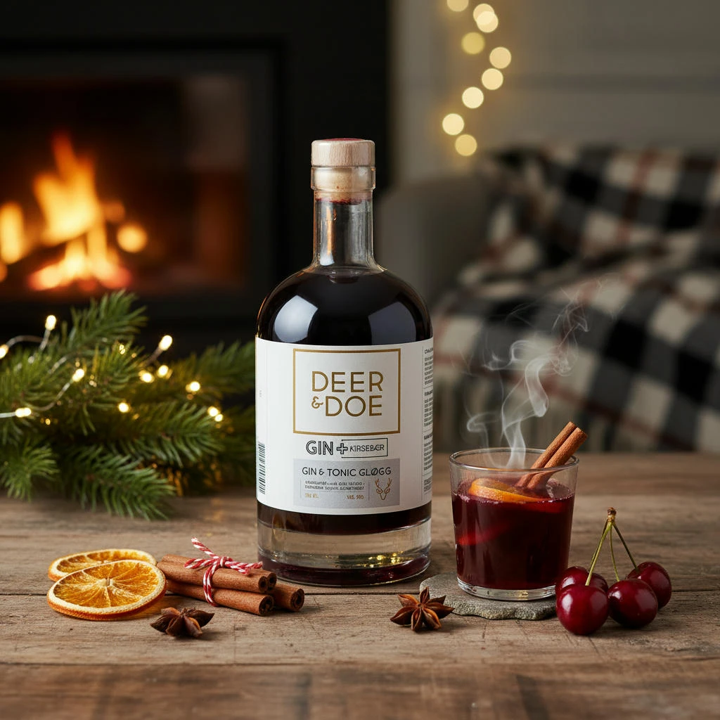 Deer&Doe Gin & Tonic Gløgg med kirsebær og krydderier 70cl 10501  color Sort
