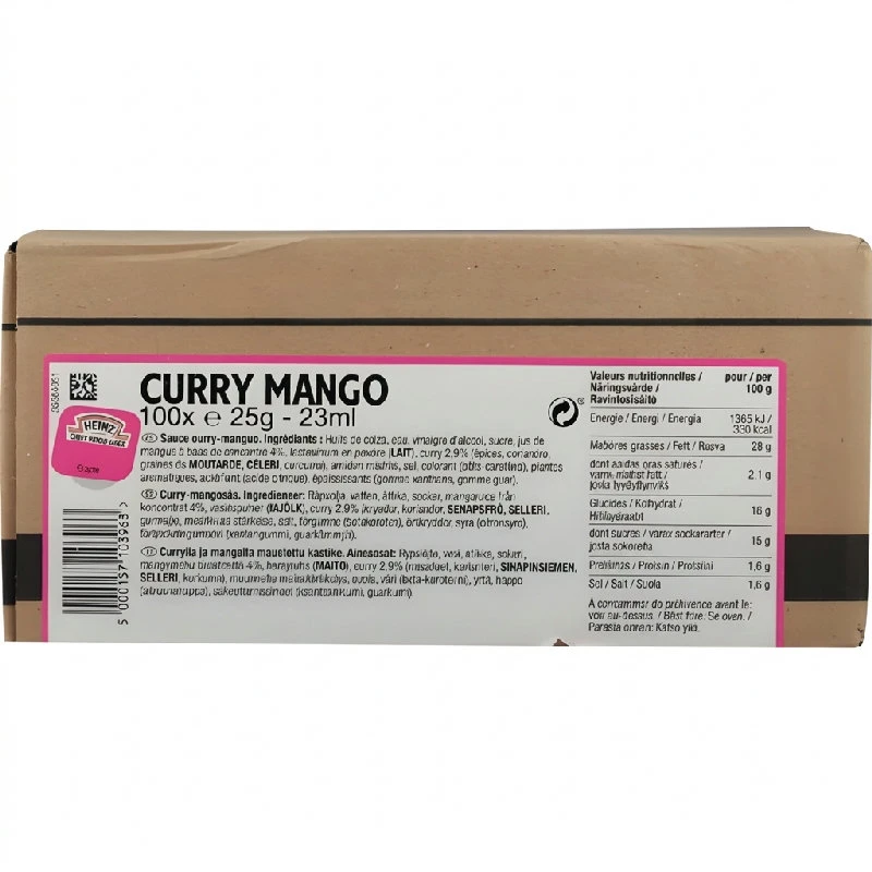 Heinz Karry/Mangosauce Dippots 100x25 G 372584 by HEINZ color Sort