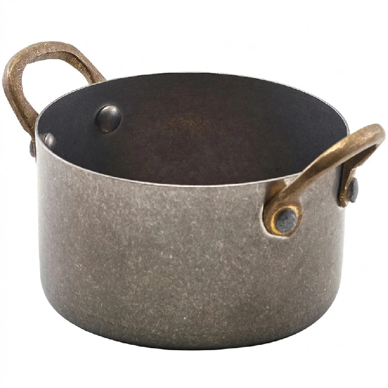 Mini Kasserolle Vintage Stål 9 x 5.25cm 34cl SCD9V by Genware color Sort
