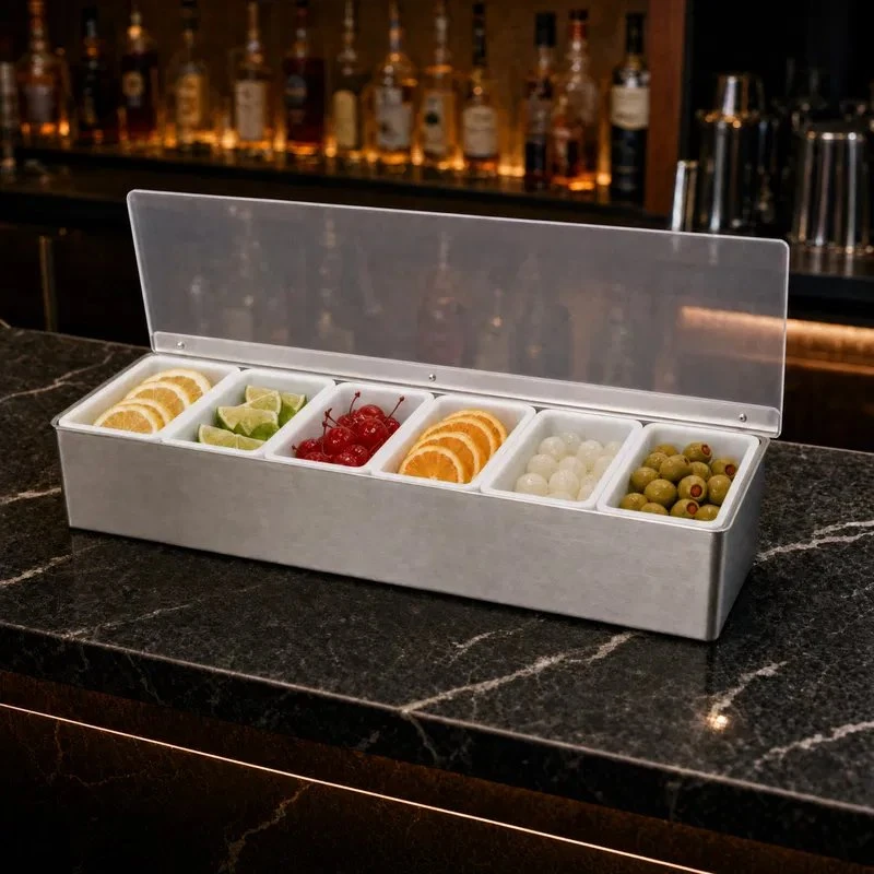 Frugt dispenser stål - 6 rum BTBL3763 by Beaumont color Sort