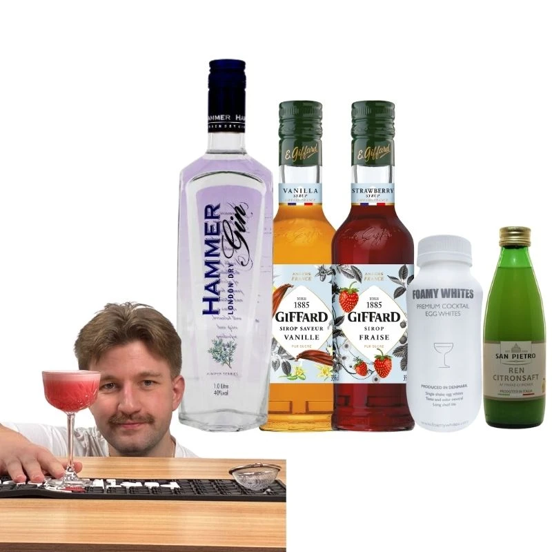 Strawberry-Vanilla Gin Sour - Drinkspakke Bundle145 by Bundle color Sort