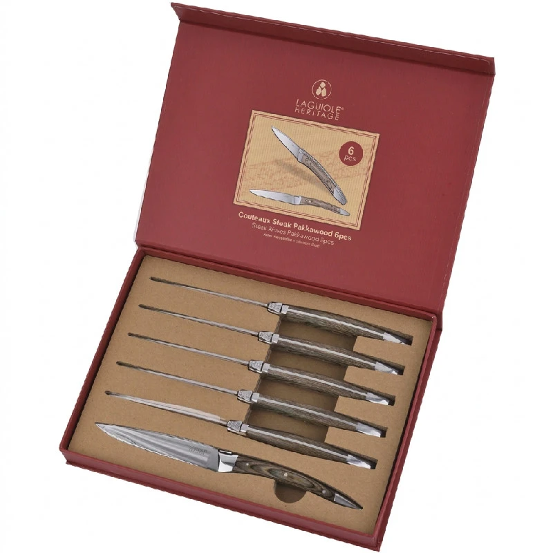 Laguiole Herit Steakknive, 6 stk. 40273025 by Laguiole color Sort