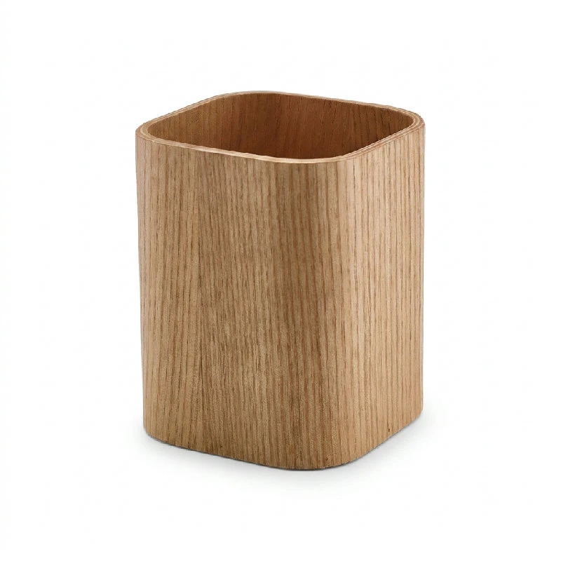 Lys Bestikholder Finér Træ 9 x 9 x 11cm WVCH-9L by Genware color Sort