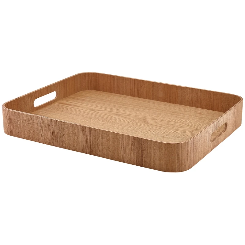Tjenerbakke Lys Finér Træ 45,5 x 36 cm WVT-B4536L by Genware color Sort