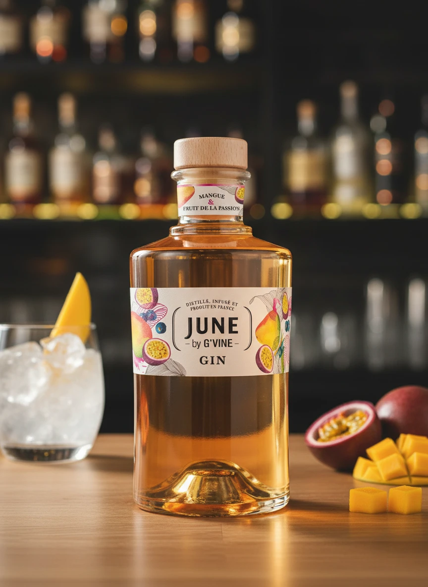 June Mango & Passionfruit Gin 37,5% 70 cl L-66-922-00  color Sort