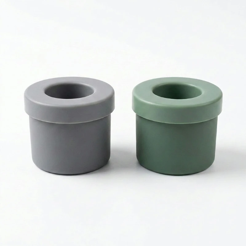 Cylinder isterningform i silikone 8,5x9x8 cm assorteret 9007216  color Sort